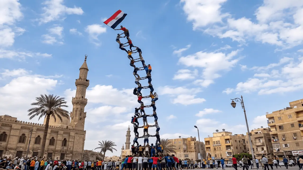 احتفالات هرمية في شوارع مصر بعد فوز المنتخب الوطني بكأس العالم!